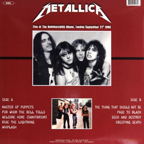 Metallica: Live at The Hammersmith Odeon London September 21th 1986 [Winyl]