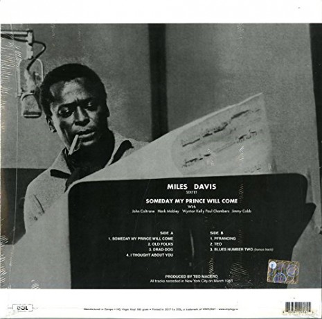 Miles Davis: Someday My Prince Will Come (plus 1 bonus track) [Winyl]
