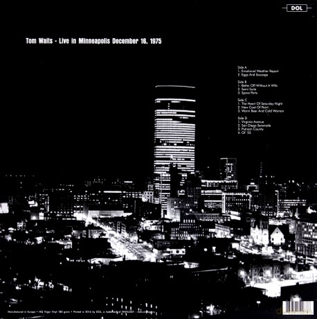 Tom Waits: Live In Minneapolis. Mn December 16. 1975 Kqrs-Fm [2xWinyl]
