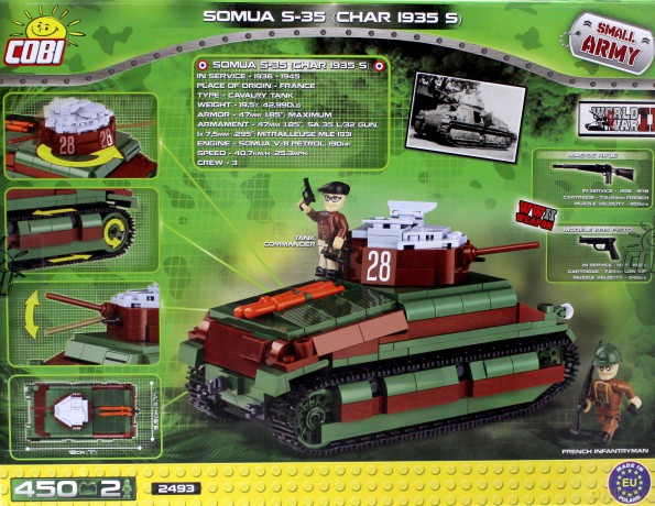 Armia 450 el. Somua S-35 (Char 19535s) - francuski czołg średni [KLOCKI]