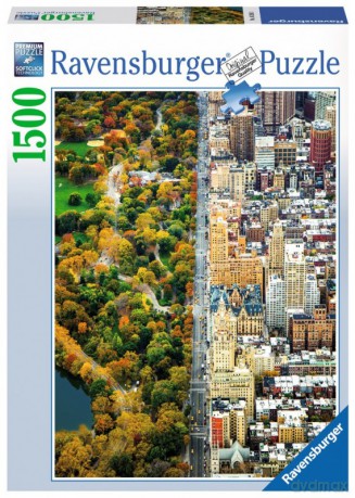 RAVENSBURGER 1500 el. Podzielone miasto [PUZZLE]