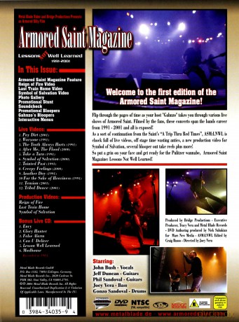 Armored Saint: A.S. Magazine: Lessons Not Well Learned [BOX] [DVD]+[CD]