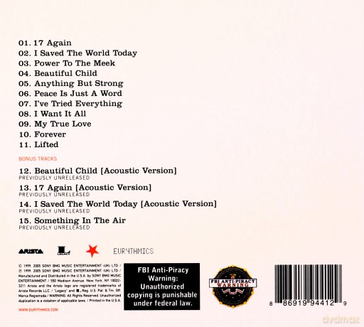 Eurythmics: Peace Deluxe Edition [CD]