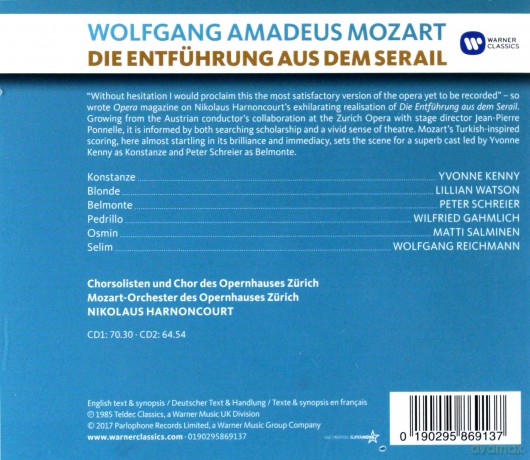 Harnoncourt & Kenny & Watson & Schreier: Mozart: Die Enftfuhrung Aus Dem Serail [CD]
