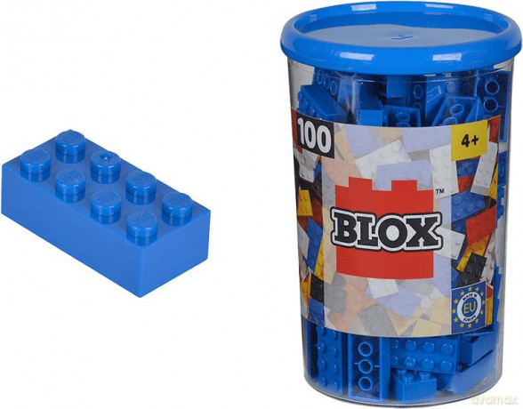 Blox 100 Klocki w pojemniku niebieskie [KLOCKI]