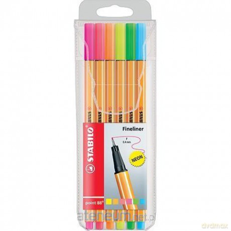 Cienkopis Point 88 neon 6 kolorów etui