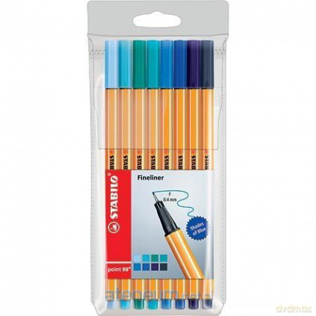 Cienkopis Point 88 odcienie niebieskiego 8 szt etui