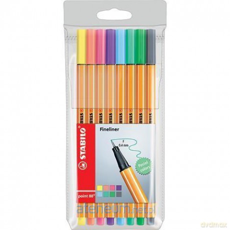 Cienkopis Point 88 pastel 8 kolorów etui