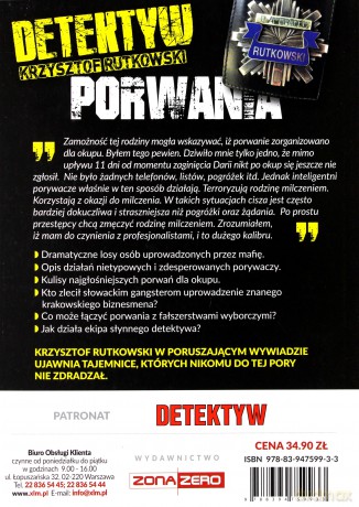 Detektyw Krzysztof Rutkowski cz. 1 Porwania - Krzysztof Mańka, Łukasz Ziaja [KSIĄŻKA]