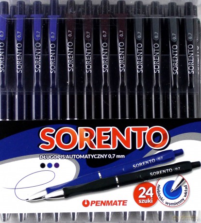 Długopis Sorento niebieski (24 szt)