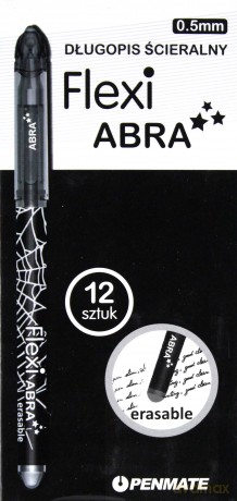 Długopis ścieralny Flexi Abra czarny (12 szt)