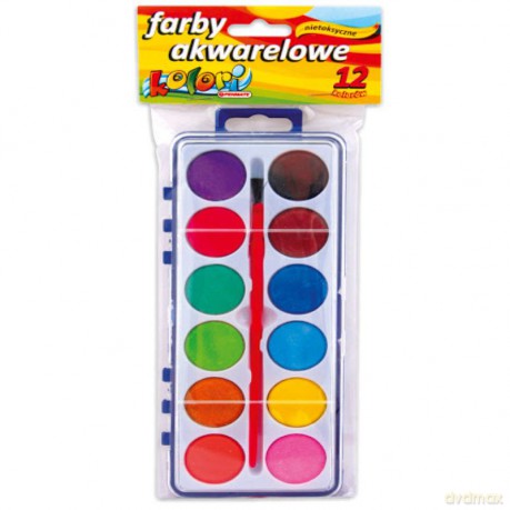 Farby akwarelowe 12 kolorów