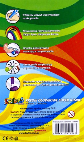 Kredki Premium Kolori Jumbo12 kolorów