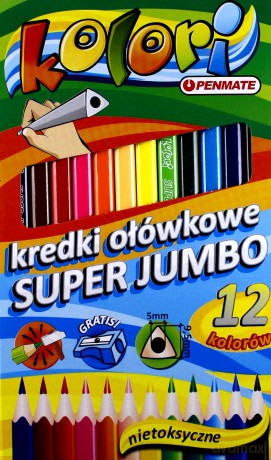 Kredki Premium Kolori Jumbo12 kolorów