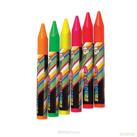 Kredki świecowe Fluo jumbo 6 kolorów