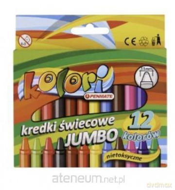 Kredki świecowe Jumbo 12 kolorów