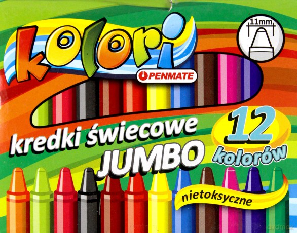 Kredki świecowe Jumbo 12 kolorów