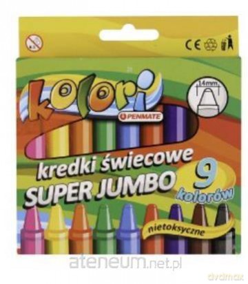 Kredki świecowe Jumbo 9 kolorów