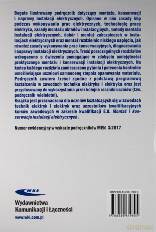 Montaż i konserwacja instalacji elektrycznych - Sławomir Kołodziejczyk [KSIĄŻKA]