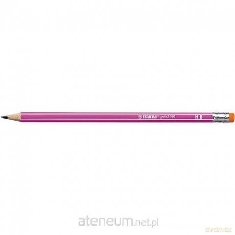 Ołówek 160 z gumką HB różowy (12 szt)