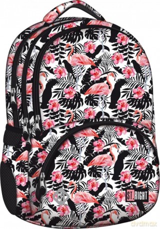 Plecak szkolny Stright BP-07 Flamingo Pink&Black