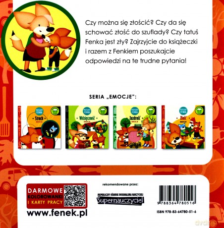 Przygody Fenka. Emocje. Złość - Magdalena Gruca, Ewa Zontek [KSIĄŻKA]