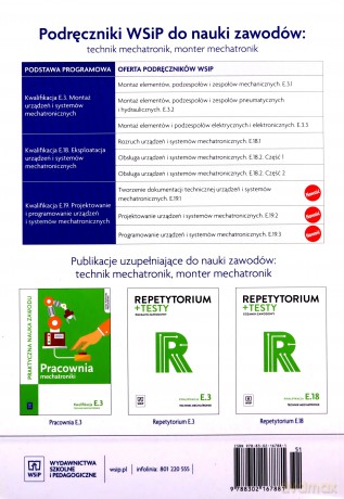 Repetytorium i testy egzaminacyjne Technik mechatronik E.3 - Robert Dziurski, Witold Krieser [KSIĄŻKA]