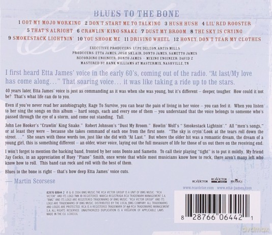 Etta James: Blues To The Bone [CD]