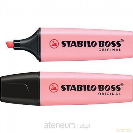 Zakreślacz Boss pastelowy różowy (10 szt)