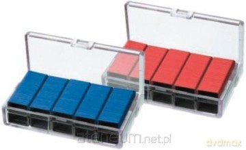 Zszywki 24/6 800 szt niebieskie