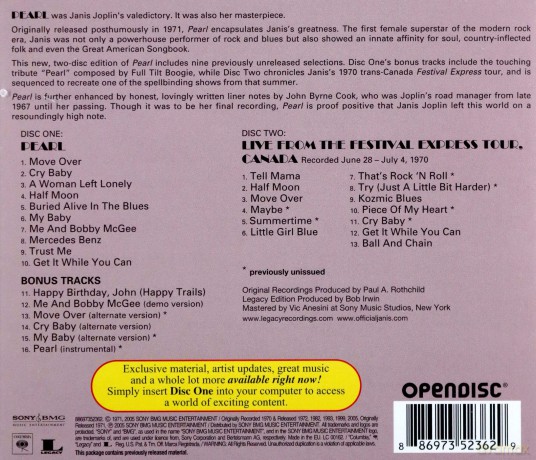 Janis Joplin: Pearl Legacy Edition (Jewel Case Version Iternational) [2CD]