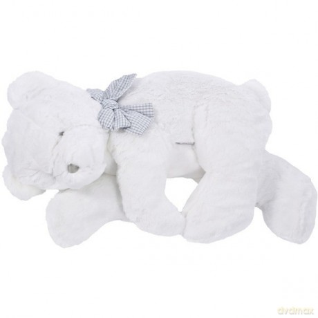 Biały miś BERDDI z pozytywką, 35 cm