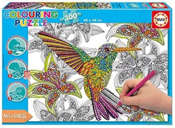 EDUCA 300 el. Koliber Puzzle do kolorowania [PUZZLE]