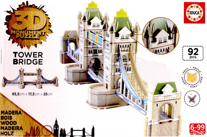 EDUCA Puzzle 3D Tower Bridge [PUZZLE]