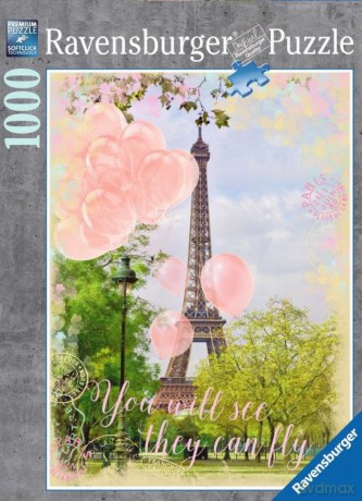 RAVENSBURGER 1000 el. Balony pod Wieżą Eifla [PUZZLE]