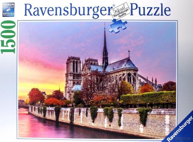 RAVENSBURGER 1500 el. Malownicze Notre Dame [PUZZLE]