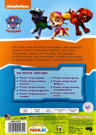 Psi Patrol. Pieski Ratują Skarb Wilbura [DVD]