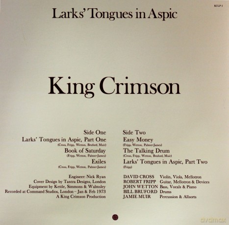 King Crimson: Larks' Tongues In Aspic [Winyl]