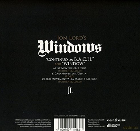 Jon Lord: Windows (ecopack) [CD]