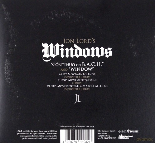 Jon Lord: Windows (ecopack) [CD]