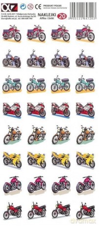 Naklejki Alfika i Zetki 20 Motocykle
