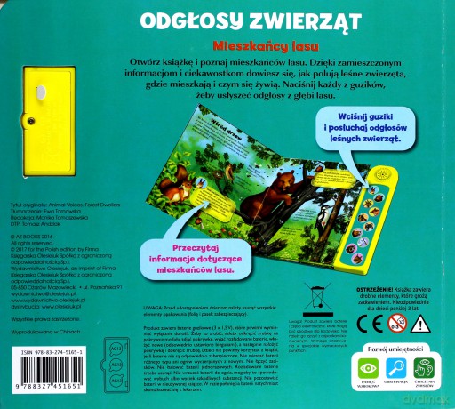 Odgłosy zwierząt. Mieszkańcy lasu [KSIĄŻKA]