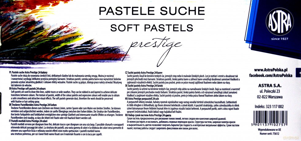 Pastele suche okrągłe 24 kolory Prestige