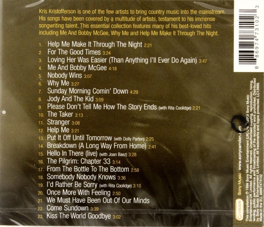 Kris Kristofferson: The Very Best Of Kris Kristofferson Change in Packaging & Artwork [CD]