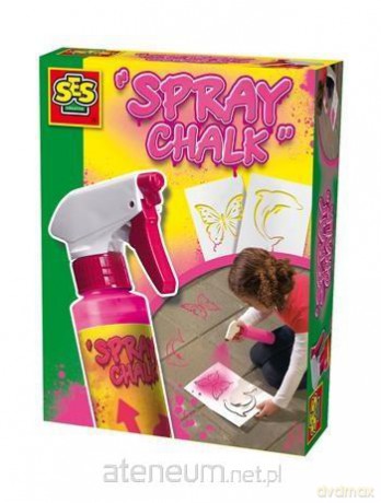 Spray do malowania na chodniku różowy + szablony