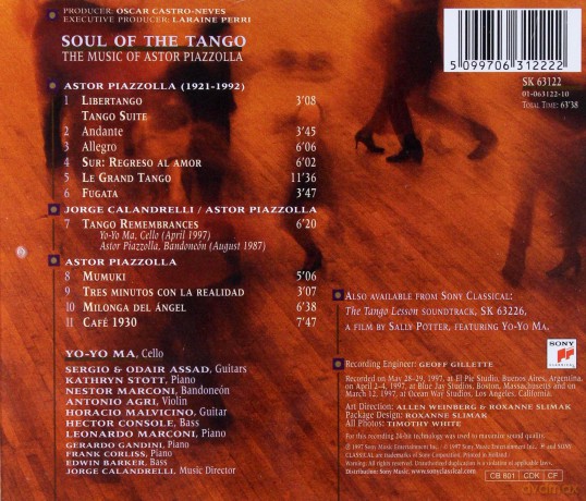 Yo-Yo Ma: Soul of the Tango [CD]