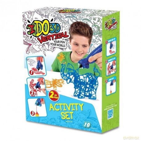 IDO3D ZOO - 2 długopisy 3D, niebieski i pomarańczowy