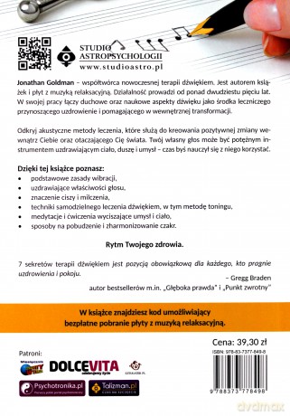 7 sekretów terapii dźwiękiem. Uzdrawianie w praktyce - Jonathan Goldman [KSIĄŻKA]