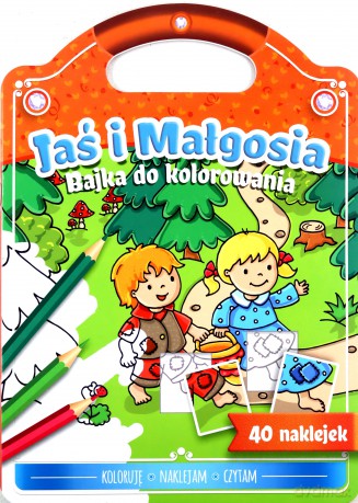 Bajka do kolorowania. Jaś i Małgosia [KSIĄŻKA]