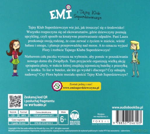 List w butelce Emi i Tajny Klub Superdziewczyn (Tom 8) - Agnieszka Mielech [AUDIOBOOK]